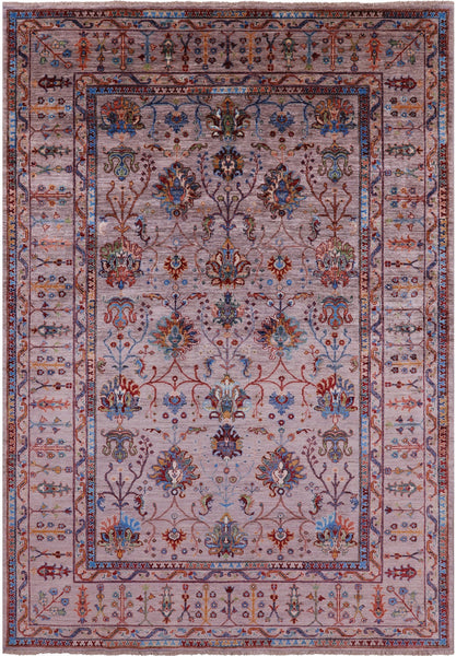Peshawar Handmade Wool Rug - 6' 9" X 10' 0" - Golden Nile