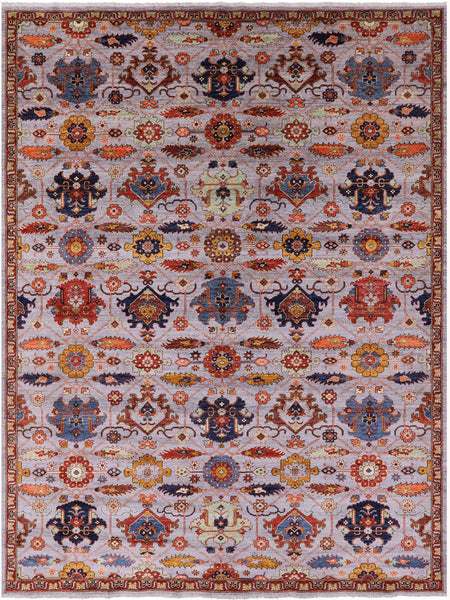 Persian Fine Serapi Handmade Wool Rug - 9' 1" X 11' 9" - Golden Nile