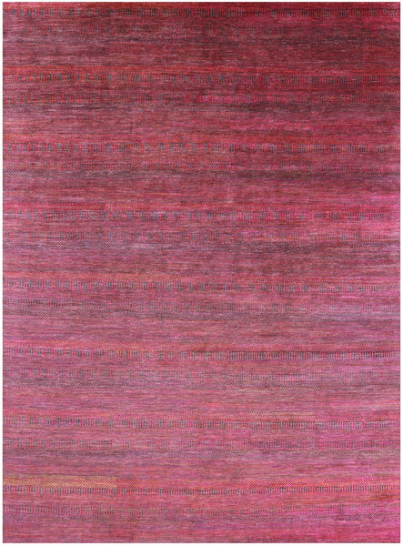 Savannah Grass Hand Knotted Wool & Silk Rug - 8' 9" X 12' 1" - Golden Nile