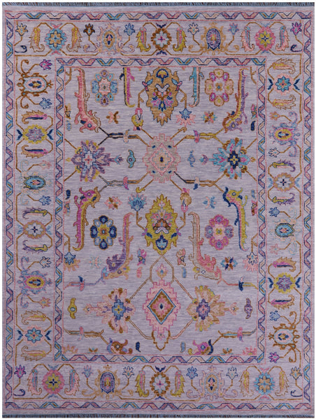 Grey Turkish Oushak Hand Knotted Wool Rug - 10' 2" X 13' 6" - Golden Nile