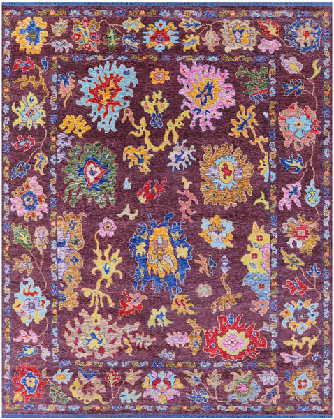 Turkish Oushak Handmade Wool Rug - 10' 2" X 13' 1" - Golden Nile