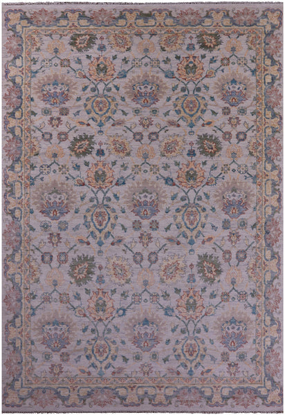 Grey Persian Tabriz Hand Knotted Wool Rug - 9' 10" X 14' 4" - Golden Nile