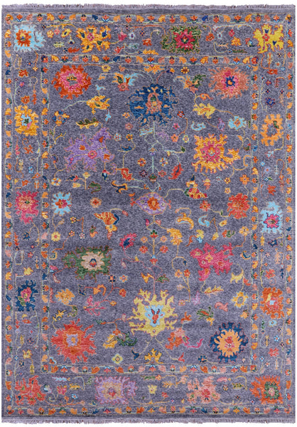 Grey Turkish Oushak Handmade Wool Rug - 9' 10" X 13' 8" - Golden Nile