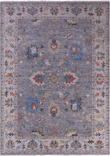 Grey Persian Tabriz Hand Knotted Wool Rug - 10' 1" X 14' 7" - Golden Nile