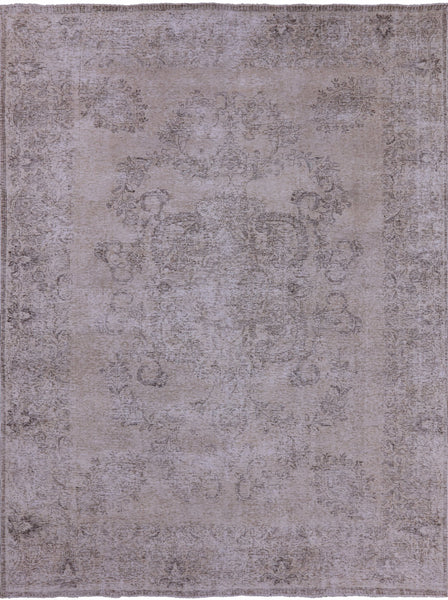 Ivory Persian Vintage White Wash Hand Knotted Wool Area Rug - 9' 9" X 12' 8" - Golden Nile