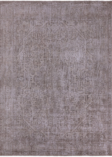 Ivory Persian Vintage White Wash Hand Knotted Wool Area Rug - 9' 1" X 12' 6" - Golden Nile