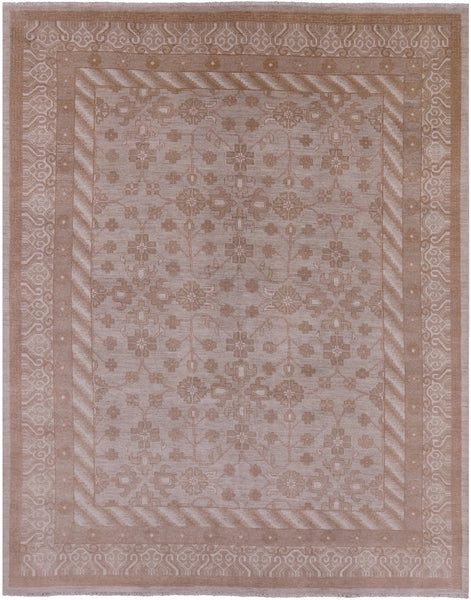 Traditional Handmade Rug - 9' 1" X 11' 3" - Golden Nile