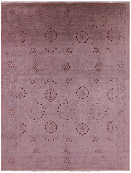 Full Pile Overdyed Handmade Wool Rug - 9' 0" X 11' 9" - Golden Nile