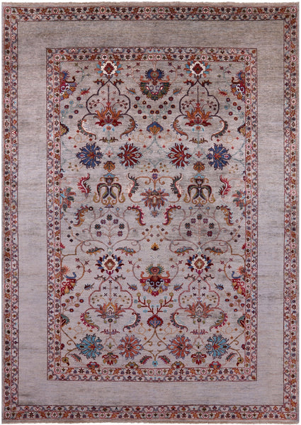 Peshawar Hand Knotted Wool Rug - 6' 11" X 9' 9" - Golden Nile