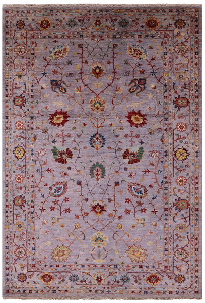 Peshawar Handmade Wool Rug - 6' 10" X 9' 10" - Golden Nile