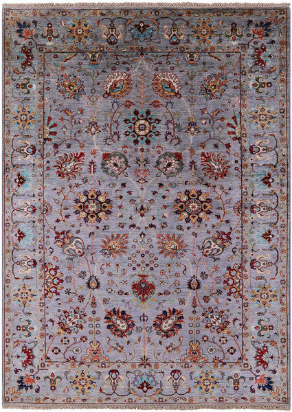 Peshawar Handmade Wool Rug - 6' 10" X 9' 8" - Golden Nile