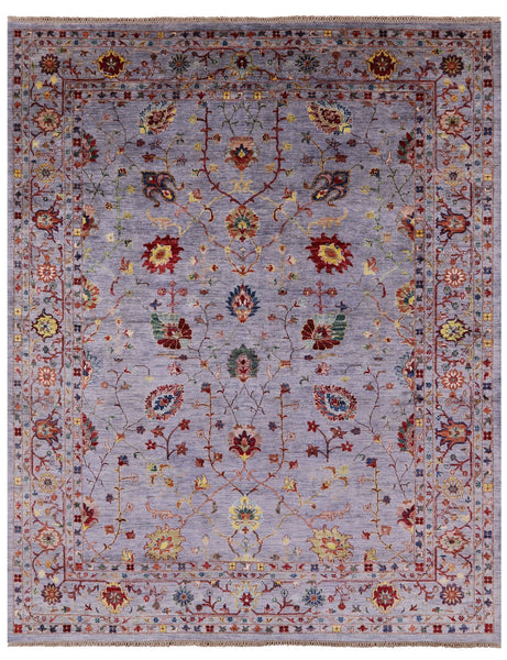 Peshawar Hand Knotted Wool Rug - 8' 0" X 9' 10" - Golden Nile