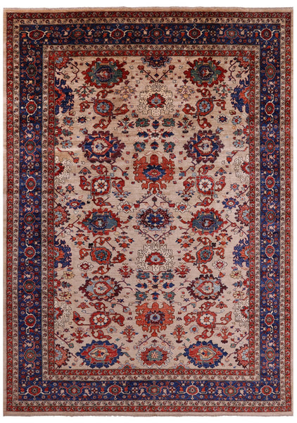 Persian Fine Serapi Handmade Wool Rug - 9' 10" X 13' 8" - Golden Nile