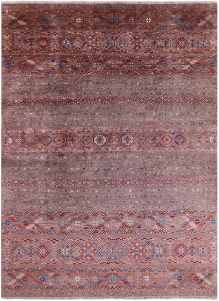 Khorjin Persian Gabbeh Hand Knotted Wool Rug - 9' 0" X 12' 0" - Golden Nile