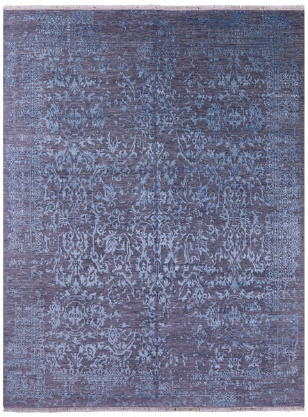 Modern Handmade Wool & Silk Rug - 8' 1" X 10' 4" - Golden Nile