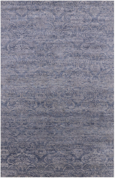 Modern Hand Knotted Wool Rug - 6' 0" X 9' 0" - Golden Nile