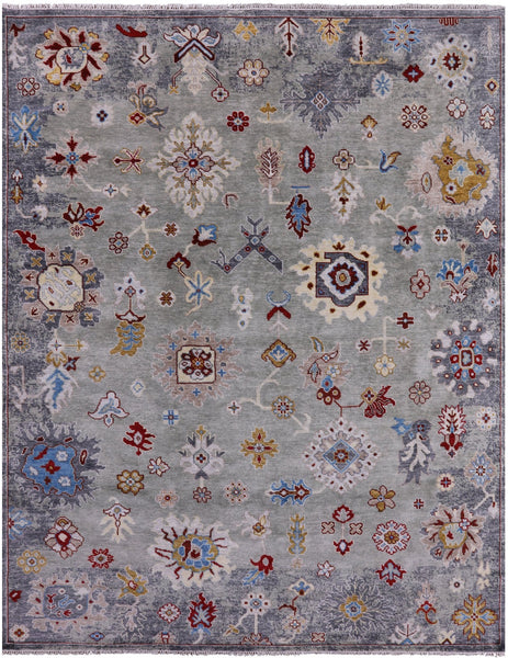 Turkish Oushak Hand Knotted Wool Rug - 9' 3" X 11' 7" - Golden Nile