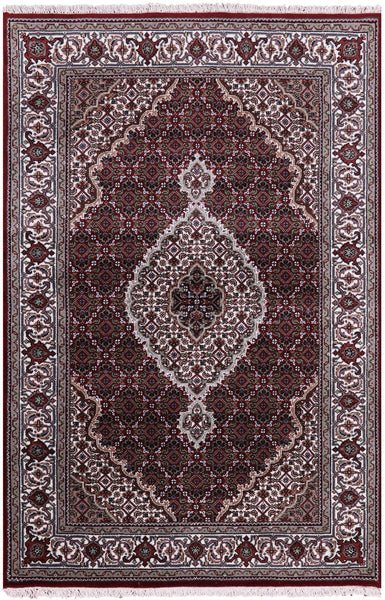 Bijar Hand Knotted Wool & Silk Rug - 3' 11" X 5' 11" - Golden Nile