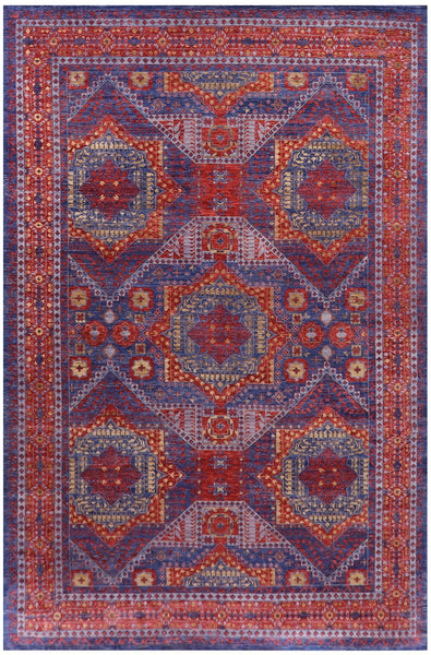 Geometric Persian Mamluk Hand Knotted Wool Rug - 16' 5" X 24' 3" - Golden Nile