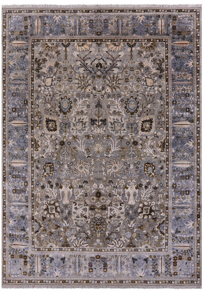 Persian Hand Knotted Wool & Silk Rug - 8' 9" X 11' 11" - Golden Nile