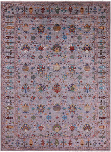 Peshawar Handmade Wool Rug - 8' 9" X 12' 1" - Golden Nile