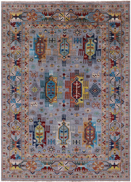 Turkmen Ersari Hand Knotted Wool Rug - 5' 7" X 7' 10" - Golden Nile