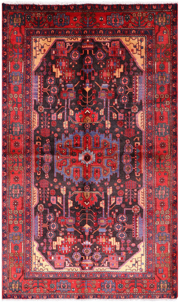 New Persian Nahavand Hand Knotted Wool Rug - 5' 10" X 9' 10" - Golden Nile