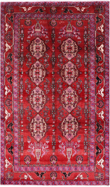 Red New Authentic Persian Ardabil Area Rug - 6' 4" X 10' 9" - Golden Nile