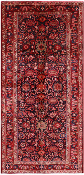 New Persian Mahal Hand Knotted Wool Rug - 5' 3" X 11' - Golden Nile