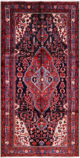 Black New Authentic Persian Nahavand Rug - 5' 4" X 10' 8" - Golden Nile