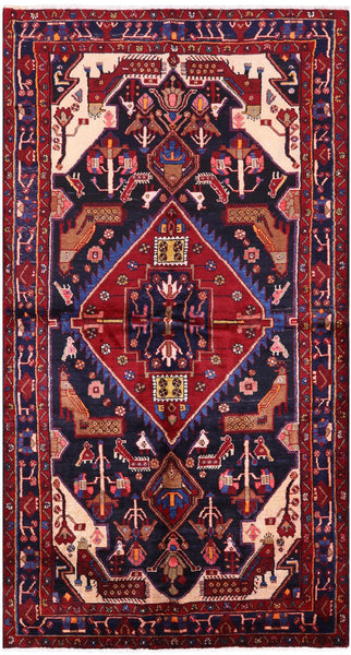 New Authentic Persian Nahavand Rug - 5' 4" X 9' 9" - Golden Nile