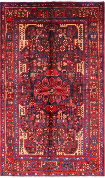 Black New Authentic Persian Nahavand Wool Rug - 5' 3" X 9' 0" - Golden Nile