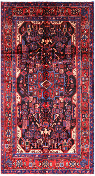 Black New Authentic Persian Nahavand Rug - 5' 3" X 9' 7" - Golden Nile