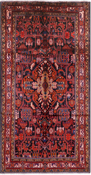 Black New Authentic Persian Nahavand Rug - 5' 3" X 10' 0" - Golden Nile