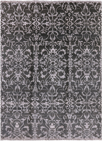 Modern Handmade Wool & Silk Rug - 7' 9" X 10' 5" - Golden Nile