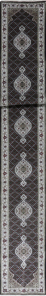 Bijar Hand Knotted Wool & Silk Runner Rug - 2' 9" X 25' - Golden Nile