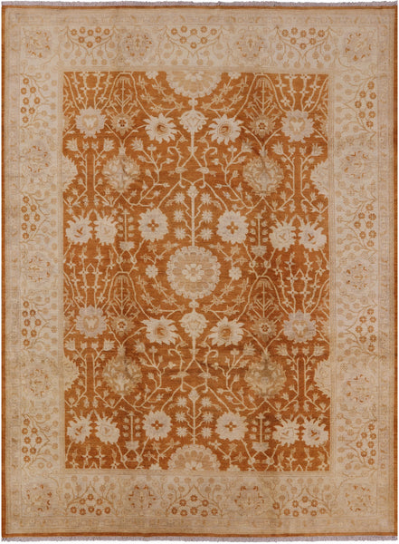 Peshawar Handmade Wool Area Rug - 9' 2" X 12' 2" - Golden Nile