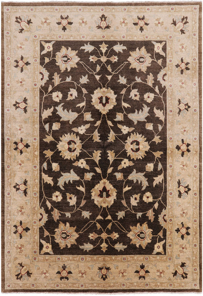Peshawar Hand Knotted Wool Rug - 6' 3" X 8' 10" - Golden Nile