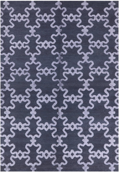 Moroccan Flat Weave Wool Area Rug - 6' 1" X 9' 1" - Golden Nile