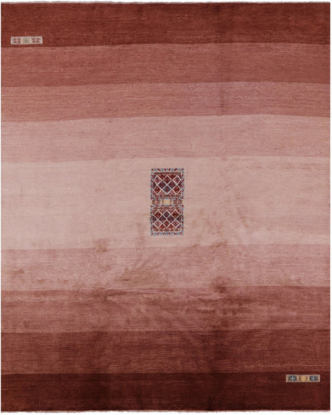 Persian Gabbeh Hand Knotted Wool Rug - 8' 3" X 10' 1" - Golden Nile