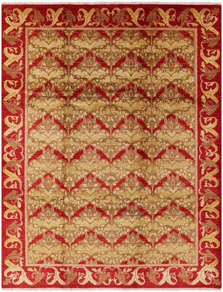 William Morris Hand Knotted Wool Area Rug - 9' 2" X 11' 10" - Golden Nile