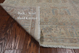 Ivory Turkish Oushak Hand Knotted Wool Rug - 4' 0" X 5' 9"