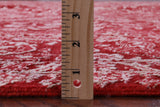Red Persian Tabriz Hand Knotted Wool & Silk Rug - 9' 1" X 12' 1" - Golden Nile