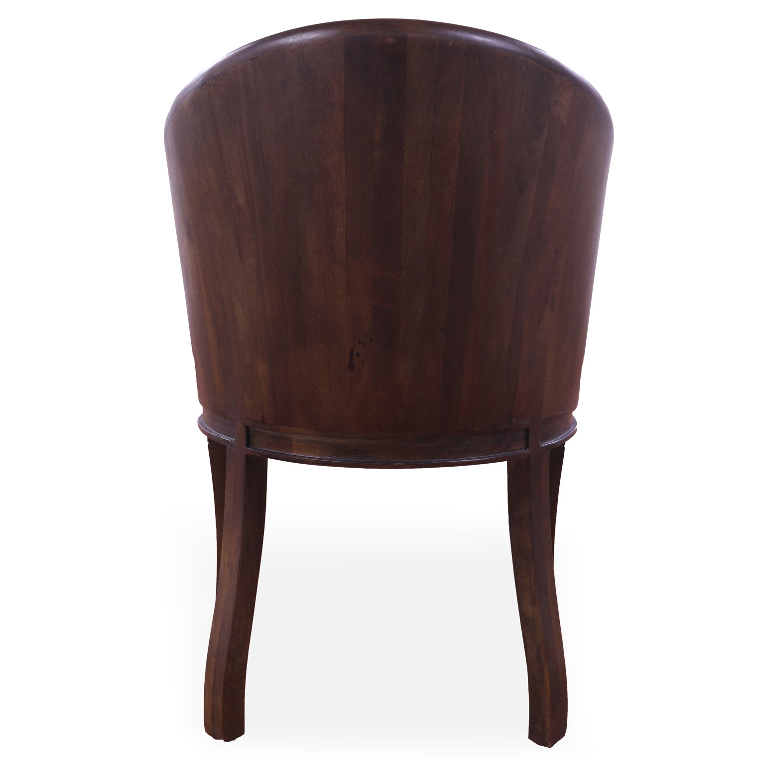 Grey Upholstered Reclaimed Wood Barrel Chair - Golden Nile
