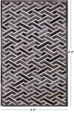 Cowhide Hairhide Patchwork Rug - 5' 0" X 8' 0" - Golden Nile