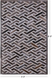 Cowhide Hairhide Patchwork Rug - 5' 0" X 8' 0" - Golden Nile