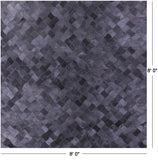 Black Square Natural Cowhide Hand Stitched Patchwork Rug - 8' 0" X 8' 0" - Golden Nile