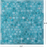 Square Natural Cowhide Hand Stitched Patchwork Rug - 9' 0" X 9' 0" - Golden Nile