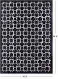 Black Natural Cowhide Hand Stitched Patchwork Rug - 10' 0" X 14' 0" - Golden Nile