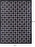 Black Natural Cowhide Hand Stitched Patchwork Rug - 10' 0" X 14' 0" - Golden Nile